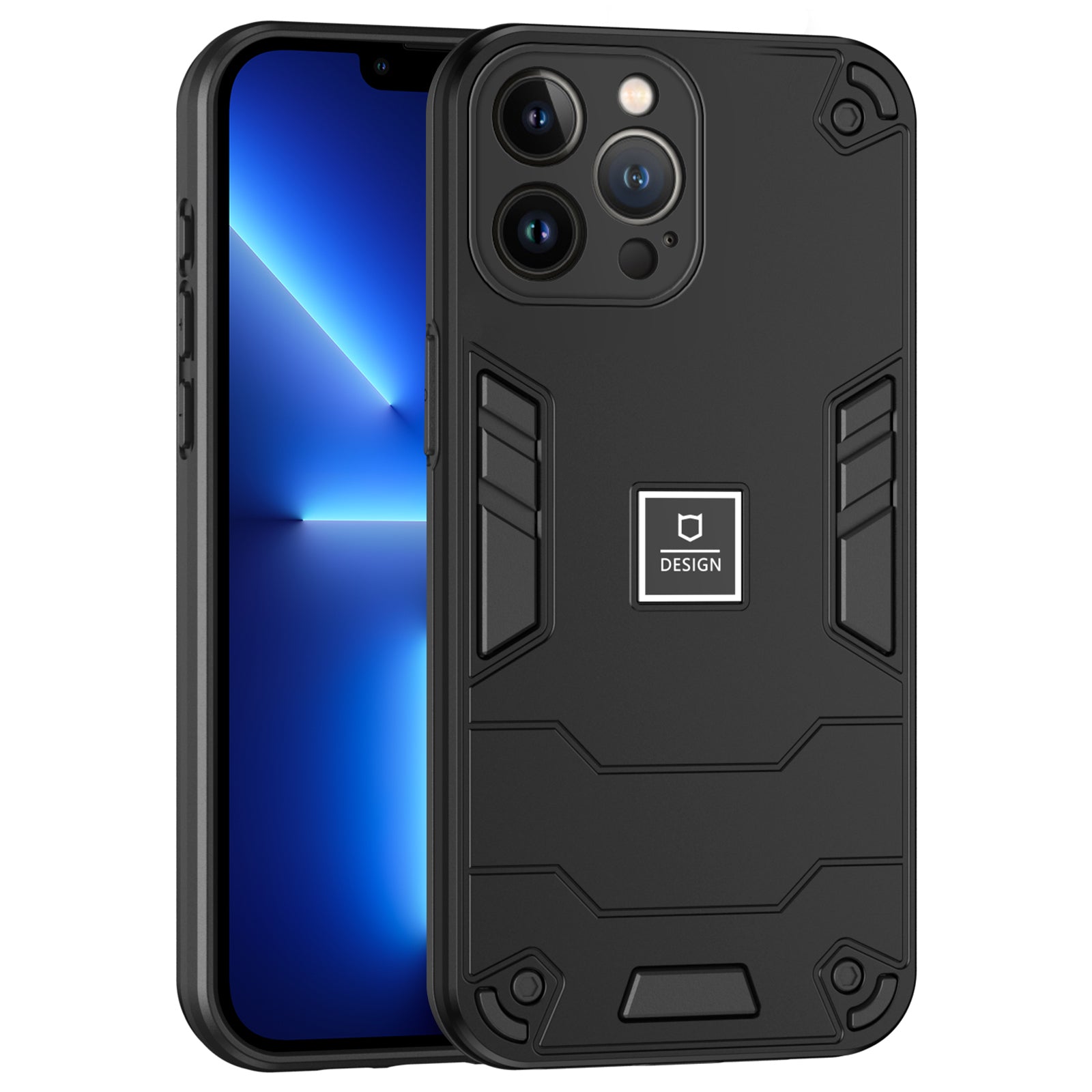For iPhone 13 Pro Max Phone Case Dual Layer Hard PC + Soft TPU Shockproof Tough Cover - Purple For iPhone 13 Pro Max Phone Case Dual Layer Hard PC + Soft TPU Shockproof Tough Cover - Purple